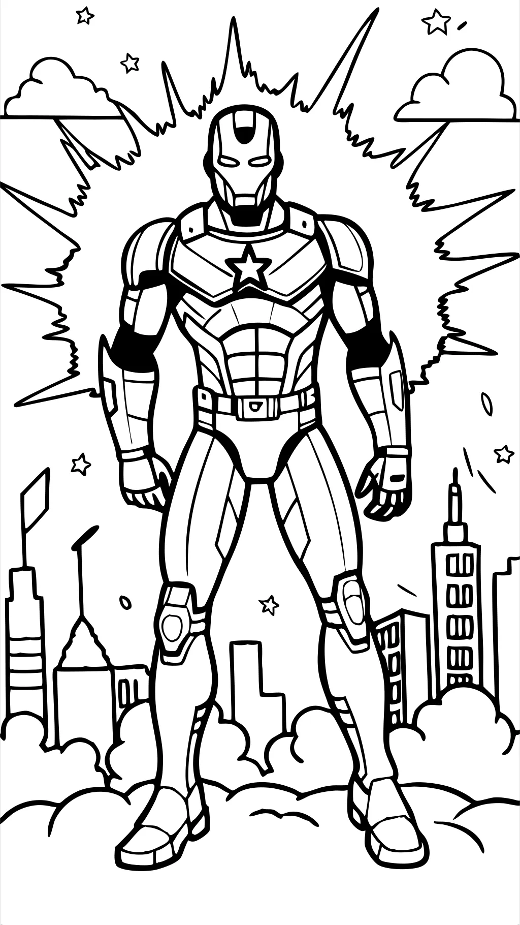 pages à colorier Iron Man